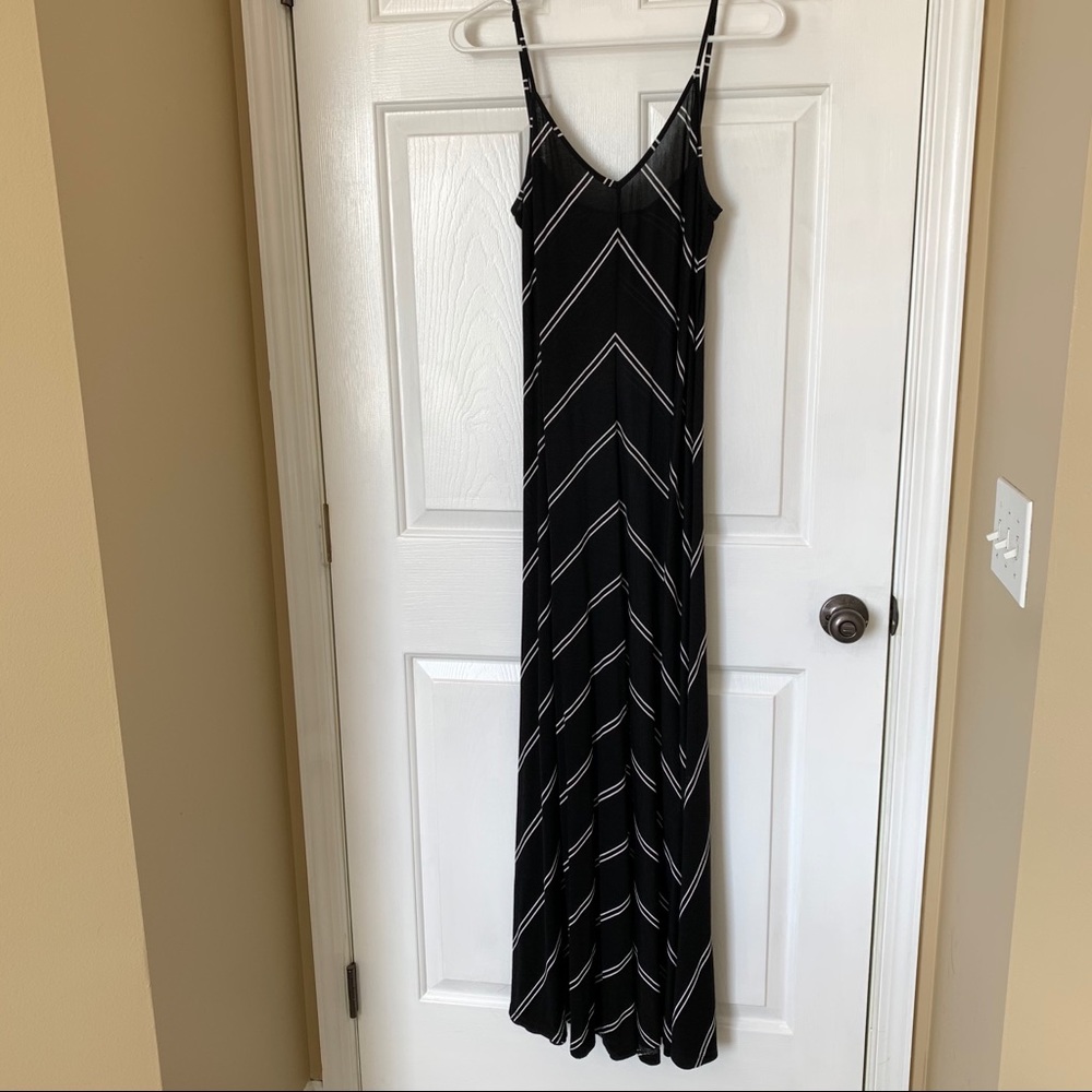 LOFT striped maxi dress